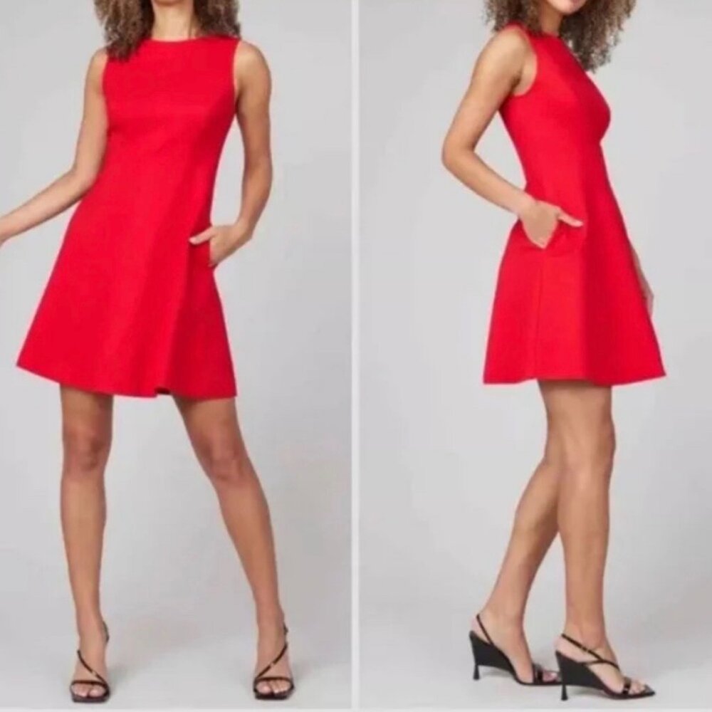 SPANX The Perfect Fit & Flare Dress True Red Size Medium